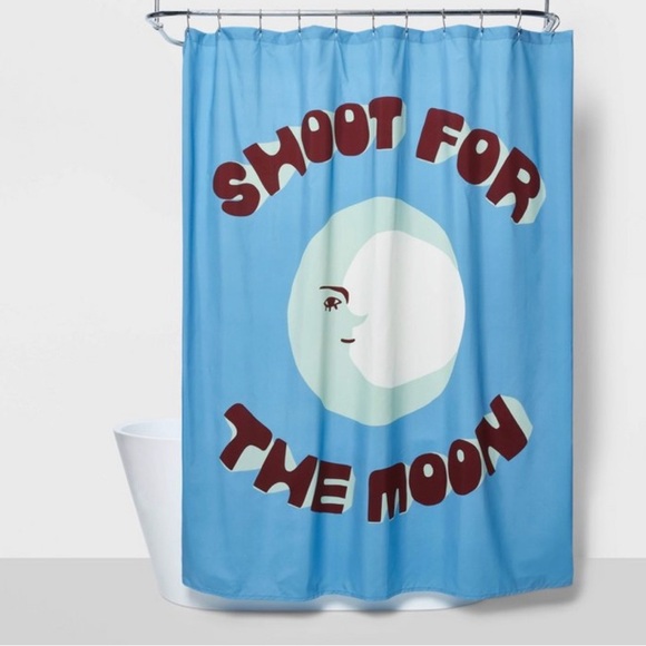 NWT shoot for the moon shower curtain room essentials 72”x70” - Picture 1 of 4